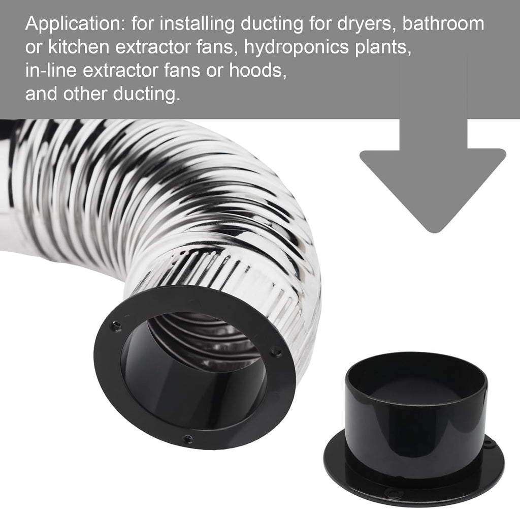 Duct Connector Flange 4 Inch, Plastic Straight Pipe Flanges