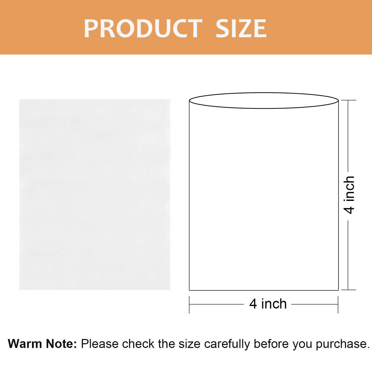 Shrink Wrap Bags 4x4 Inches 200 Pcs