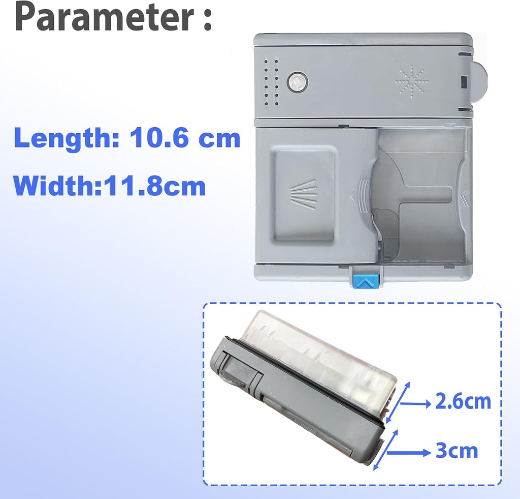 DD81-02628A Dishwasher A/S- Dispenser Rinse Aid (4.2 * 4.7 * 2.1in), DD81-02202A Detergent & Rinse Aid Dispenser - Compatible for Samsung DW80M2020US, DW80R2031US/UG, DW80N3030US/UW/UB etc. Part