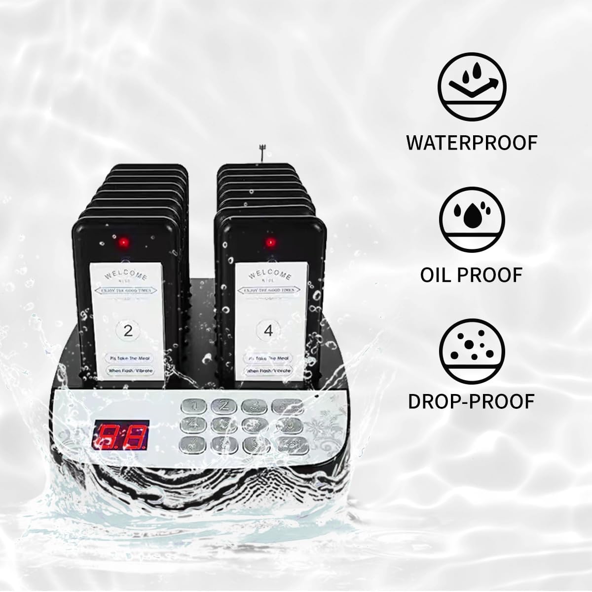 Buzzers for Restaurant, Restaurant Pager System, 16 Pagers