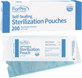 Self-Sealing Sterilization Pouches, Latex-Free, Color Changing Indicator, 3.5" W x 10" L, 200-Count | for Tool