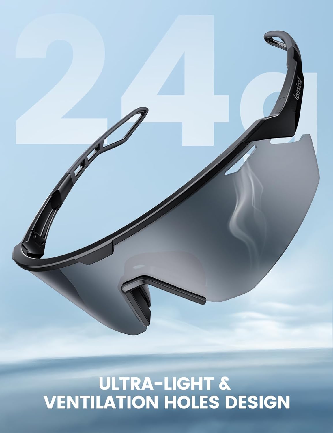 24g Polarized Sports Sunglasses for Men Women - UV400 Protection Sun Glasses for Baseball Running Cycling Fishing