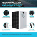 200W 12V N-Type RV Solar Panel Kit with Adventurer 30A Controller | Adventurer 30A LCD PWM Charge Controller +