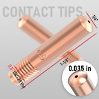 YESWELDER 25pk Contact Tip 000-068 (0.035") MIG Welding Tip
