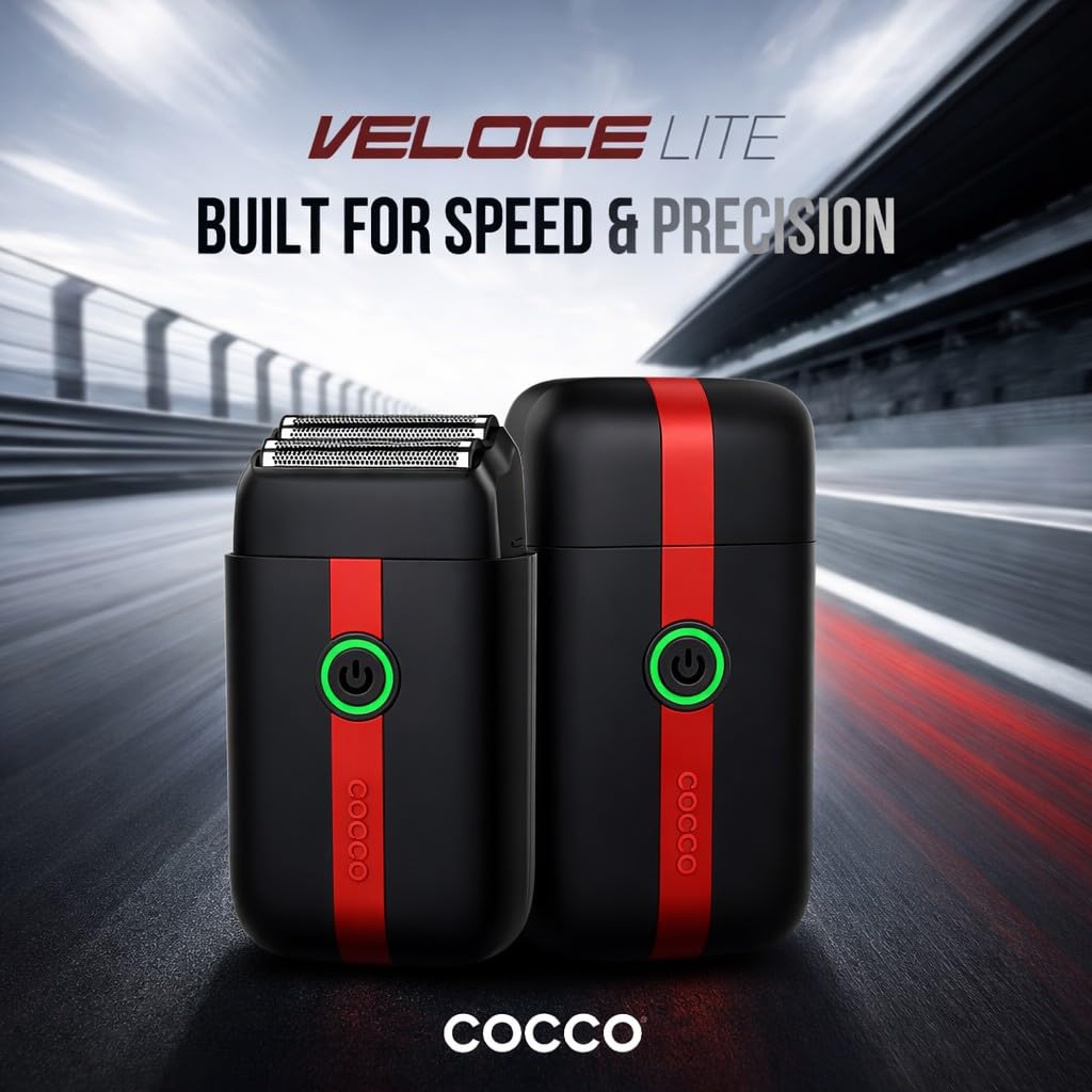 Veloce Lite Foil Shaver, Electric Razor for Face and Head