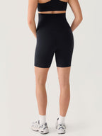 No Front Seam Maternity Biker Shorts 6" Black X-Small