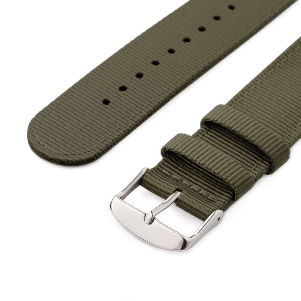 Premium Nylon Quick Release Watch Bands (Olive, 22mm)