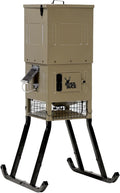 Stand & Fill Sled Feeder with Diverter Plate & Solar Panel | Easy Assembly Durable Steel Deer Hunting Varmint Guarded