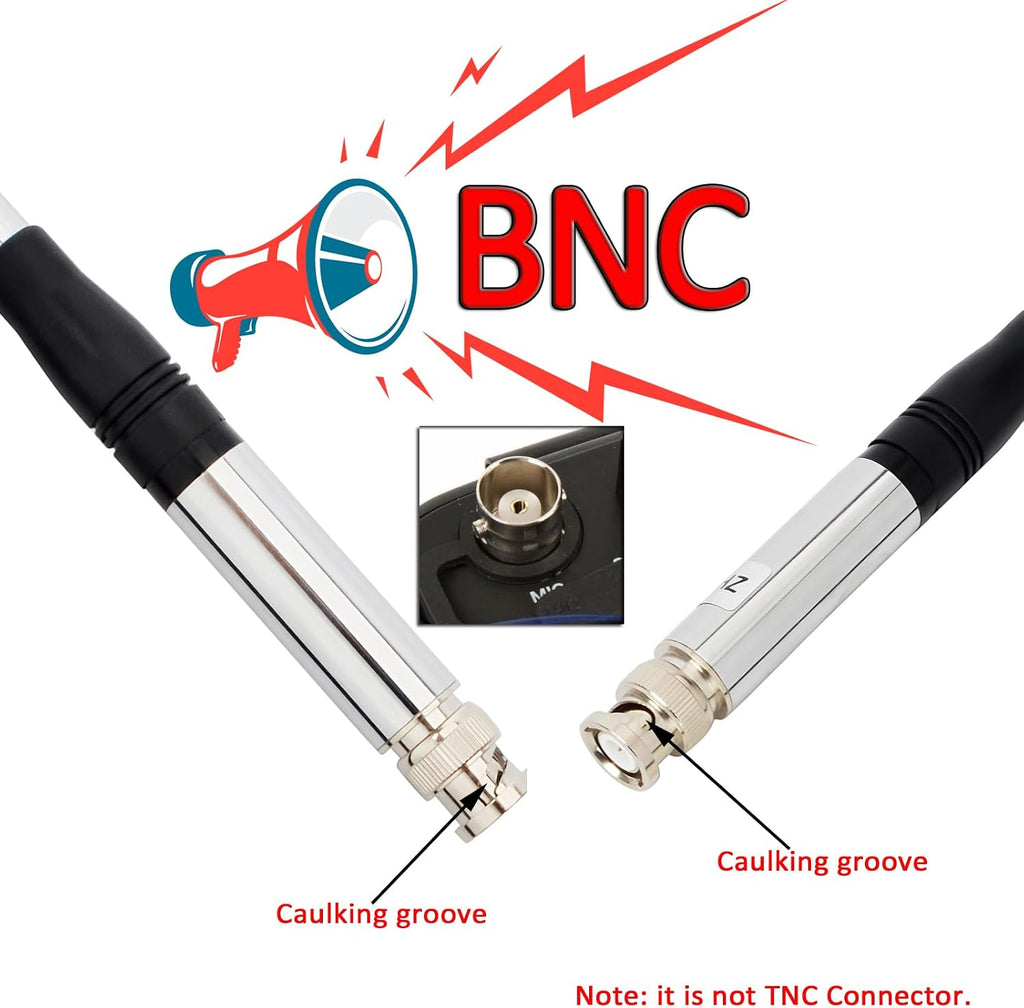 27Mhz Telescopic/Rod HT BNC CB Radio Antenna, 9-Inch to 51-inch | 20W Telescopic/Rod HT Handheld/Portable Radio