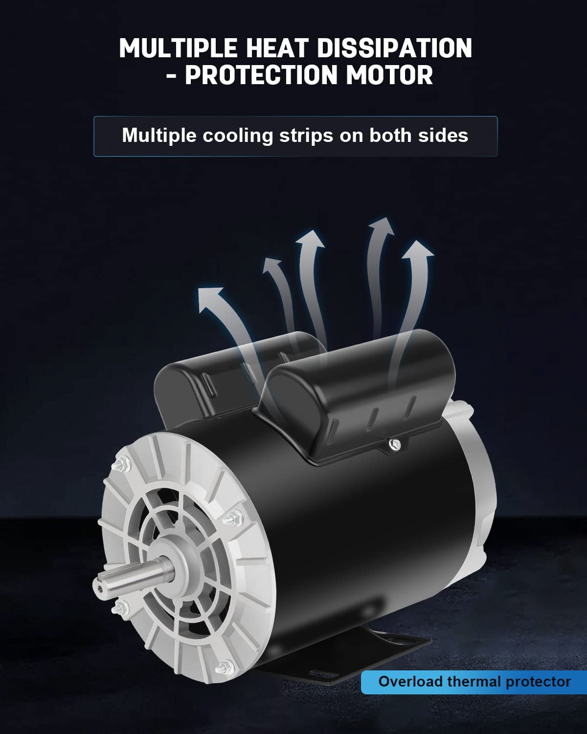 Air Compressor Motor 3HP SPL 3450 RPM 115/230V Single Phase ODP
