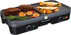 3-in-1 Electric Indoor Grill + Electric Griddle | 180 sq. in. Reversible PFAS-Free Non-Stick Plates | 2 Individual