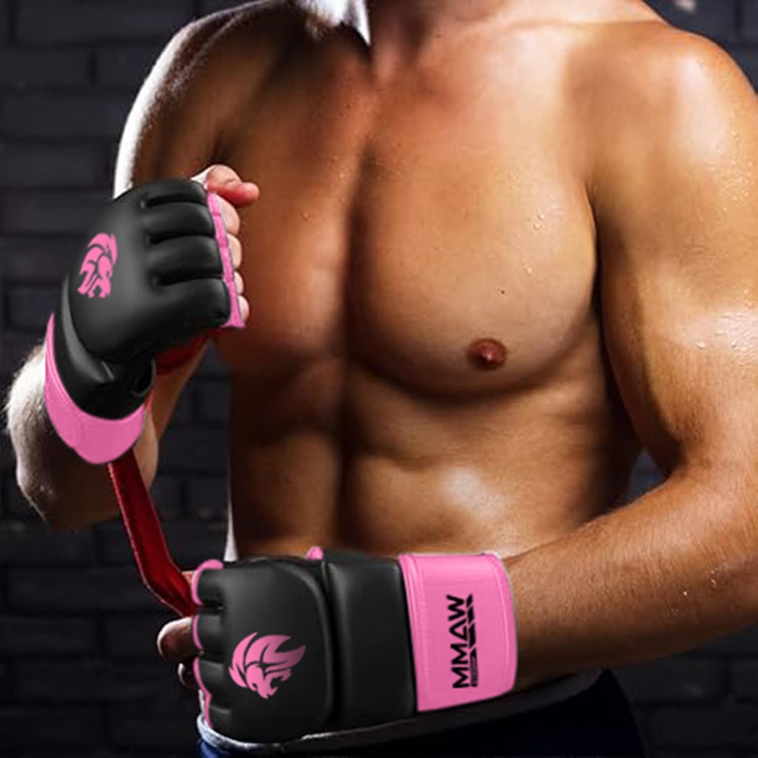 MMA Gloves - for Men & Women - MAXForce EVE Anti-Injury Shock Absorb Boxing Gloves Kickboxing Gloves - Half Finger