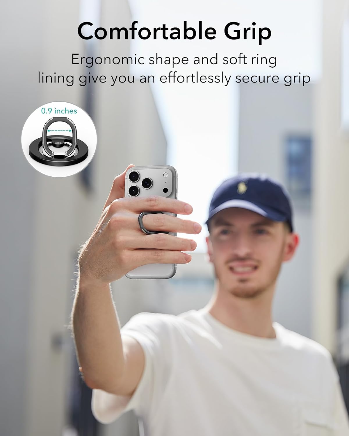 for MagSafe Phone Grip for iPhone 17-12, 2-Way Magsafe Ring Holder | Magnetic Phone Grip, Magnetic Phone Grip for