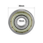 uxcell 6200ZZ Deep Groove Ball Bearings 10mm ID 30mm OD 9mm Thick Chrome Steel Double Shielded 2pcs