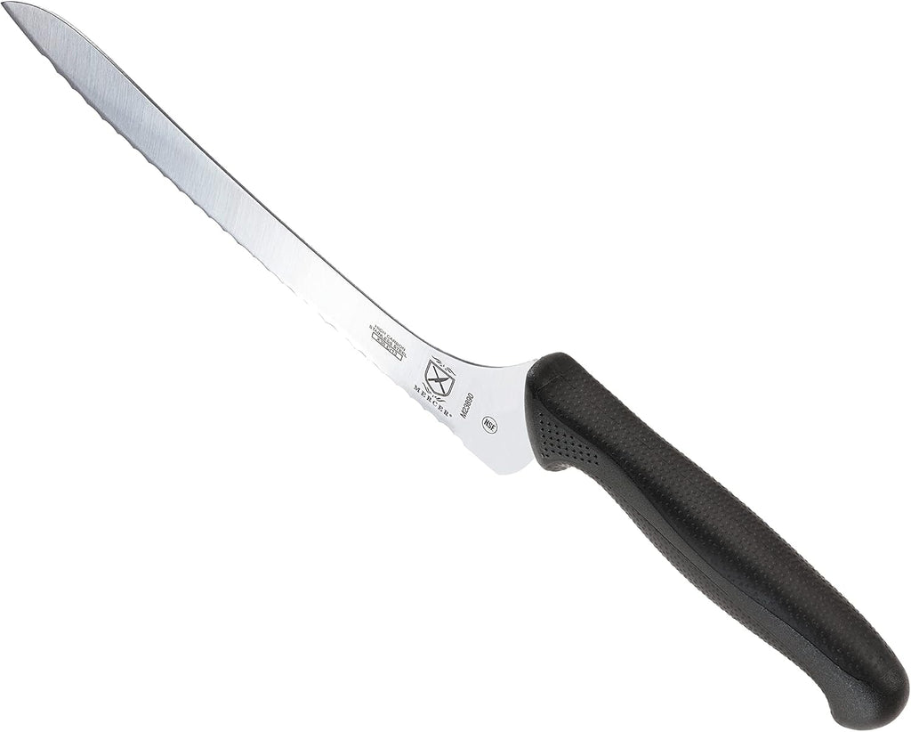 M23890 Millennia Black Handle, 9-Inch Offset Wavy Edge, Bread Knife