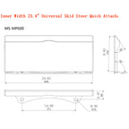 Mini Hydraulic Trencher Skid Steer Attachment 5.85" Cutting Width