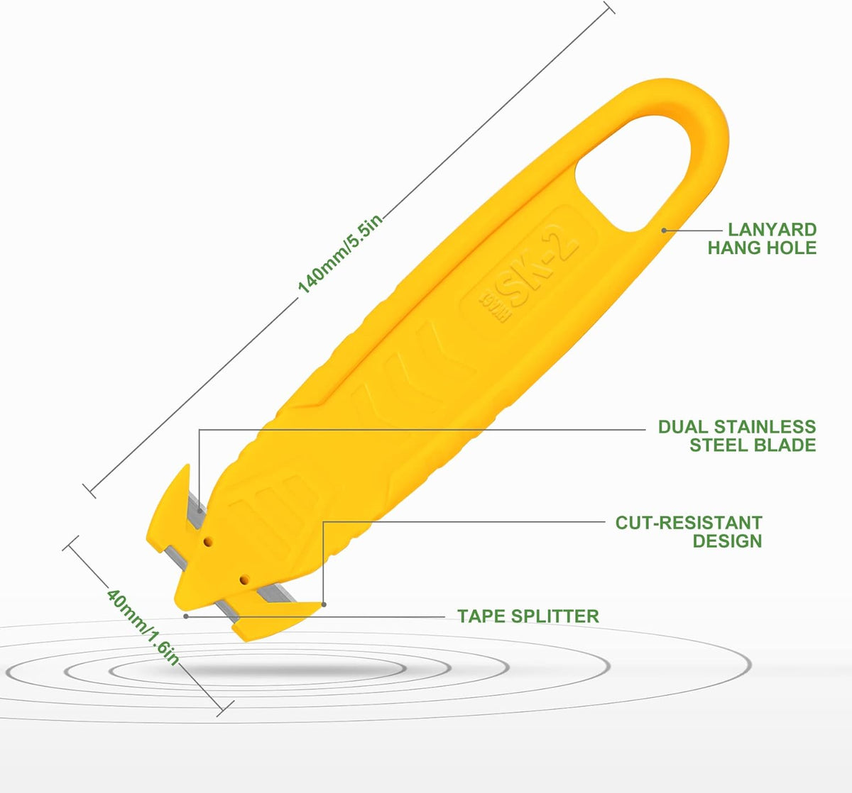 Safety Box Cutter, 20pcs Concealed Blade Safety Knife