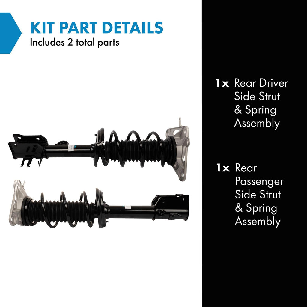 TRQ Rear Strut & Coil Spring Assembly Set Driver & Passenger Sides