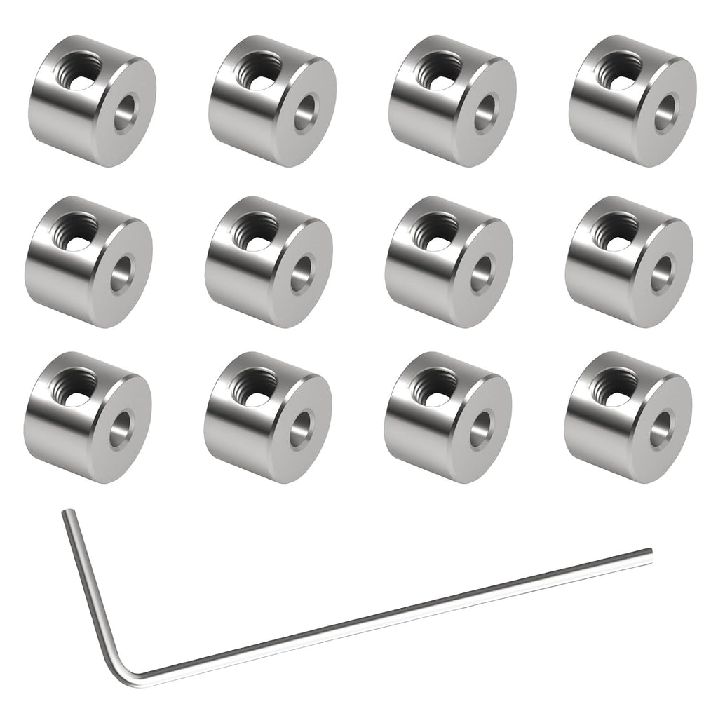 12pcs Set Screw Collars 2.05mm Bore Shaft Collars Screw Style