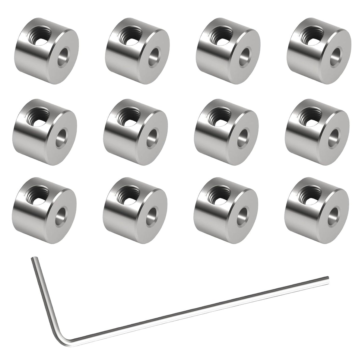 12pcs Set Screw Collars 2.05mm Bore Shaft Collars Screw Style