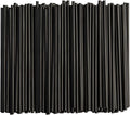 7.75" Black Plastic Drinking Straws [250 Count]