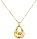 Chunky Gold Teardrop Pendant Necklace for Women, Trendy Statement Geometric Droplet Adjustable Chain Necklaces Prom