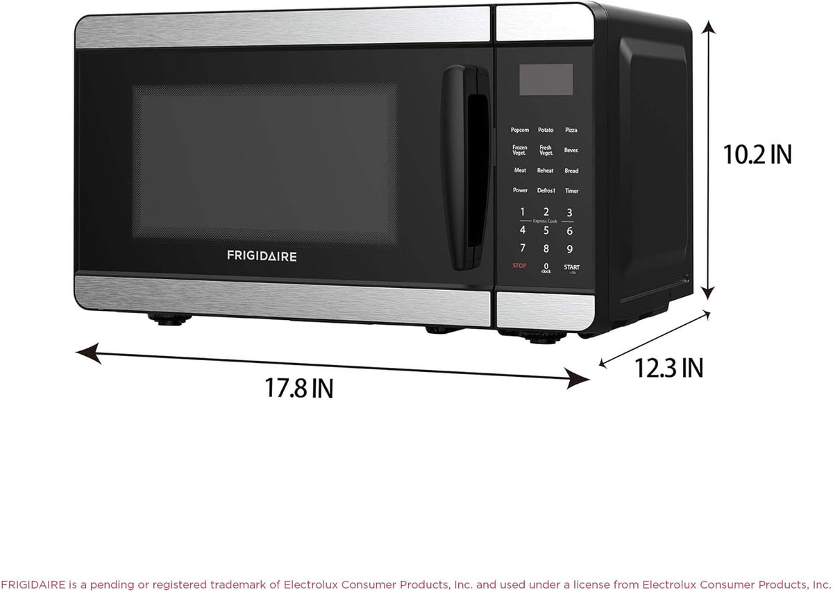 Countertop Microwave - Digital Control Panel - 6 Auto Cooking Settings - 10 Power Levels - Child Safety Lock - 0.7