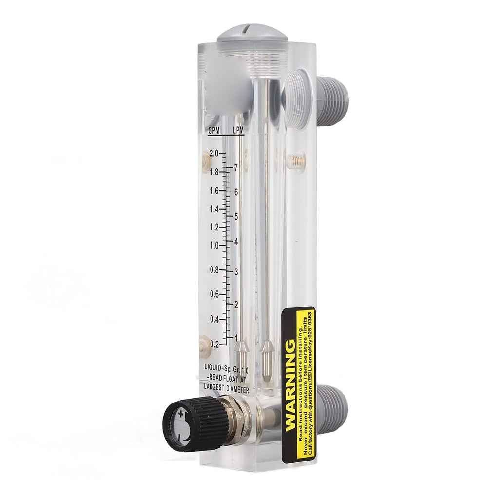 AUNMAS Water Flow Meter Panel Type Flowmeter, 0.2-2.0GPM 1-7LPM