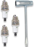 3pcs BPMR7A L7T Spark Plugs with 13 by 19 mm Chainsaw Scrench