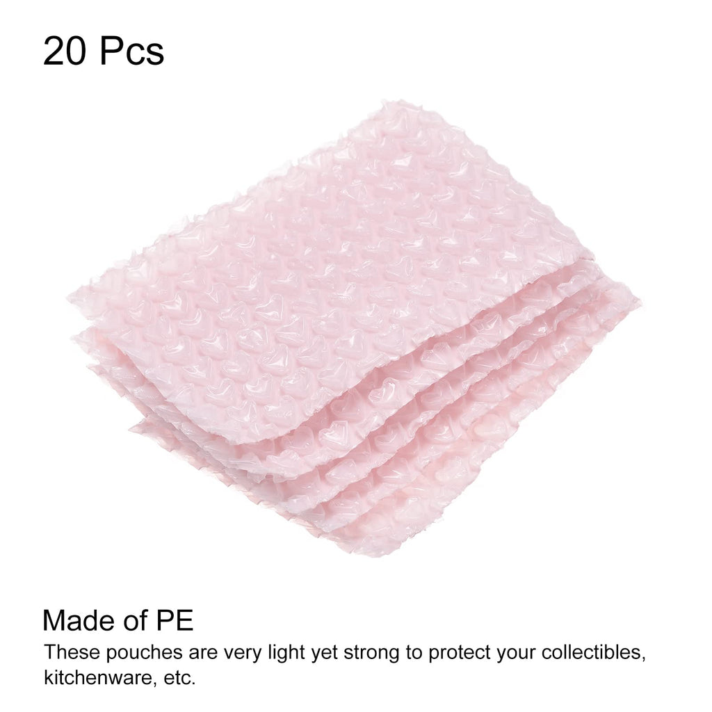 3.9 x 5.85inch Bubble Bags,Cushion Double Bubble Pouches Bags to Protect Fragile Items for Packing Moving,Pink Pack