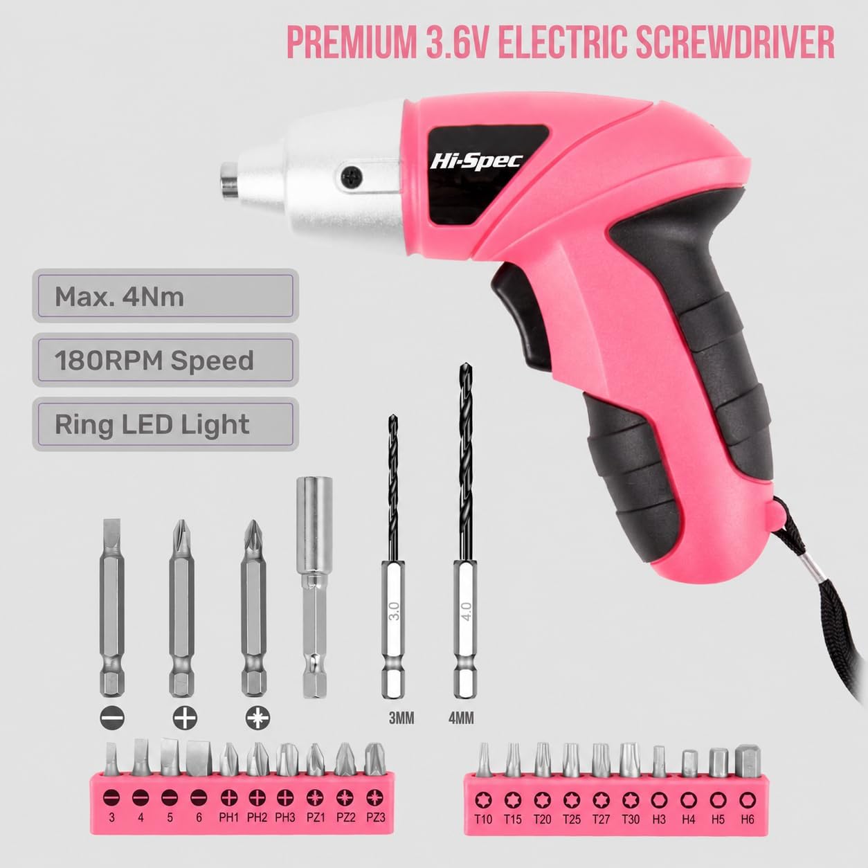 Small Electric Screwdriver, Mini Drill Set, Rechargeable 3.6V Cordless Screwdriver with 26 Driver Bits, Power Tool