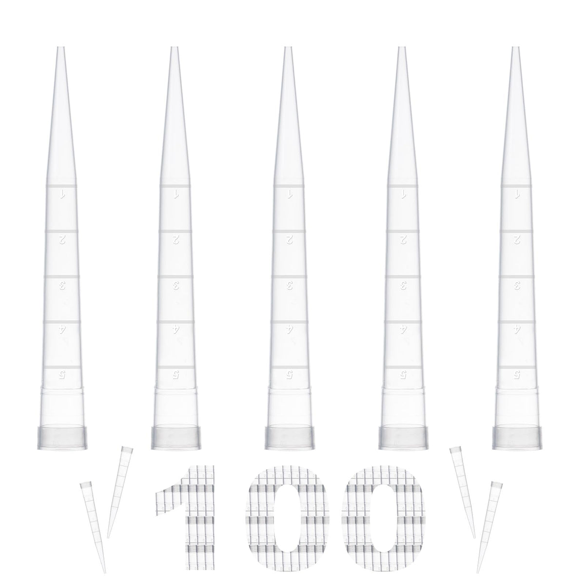 5ml Universal Pipette Tips, Autoclavable, Polypropylene, 100Pcs