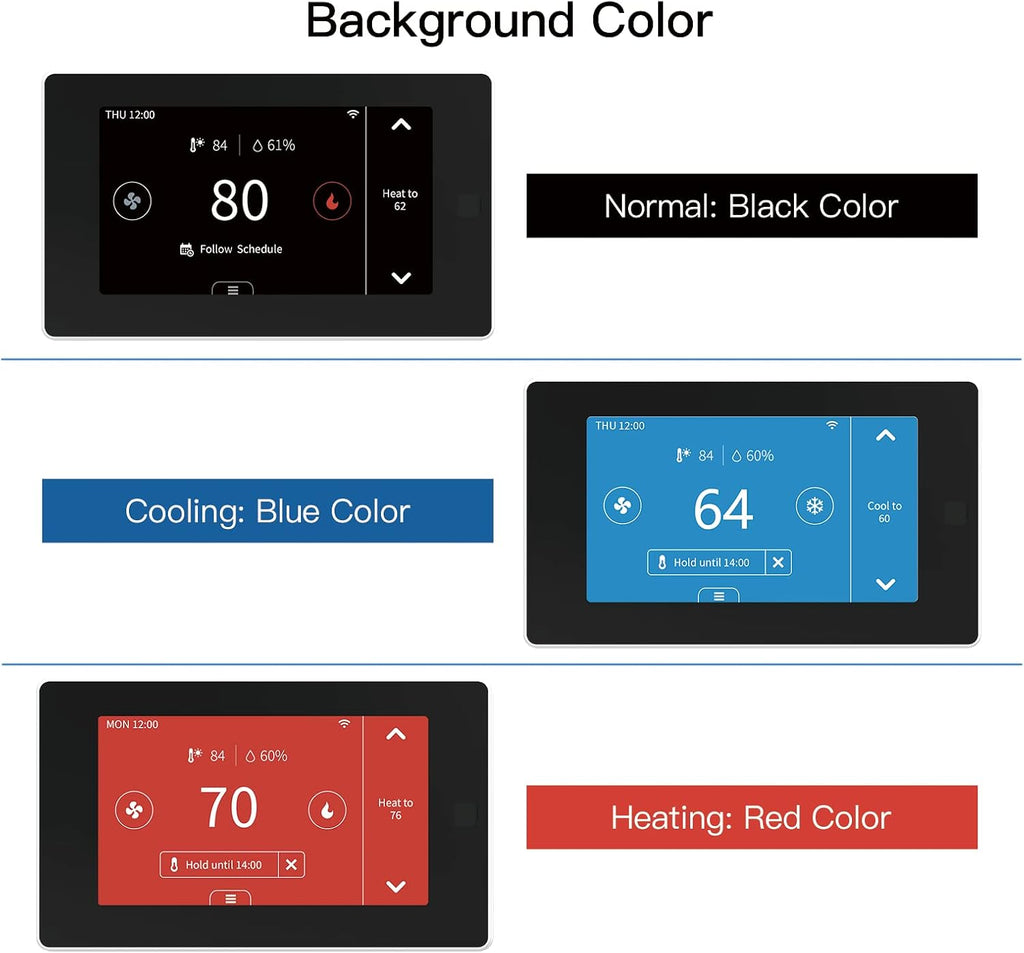 Programmable WiFi Smart Thermostat for Home, No C-Wire Required by C-Wire Adapter, with Zone Remote Sensor, Remote