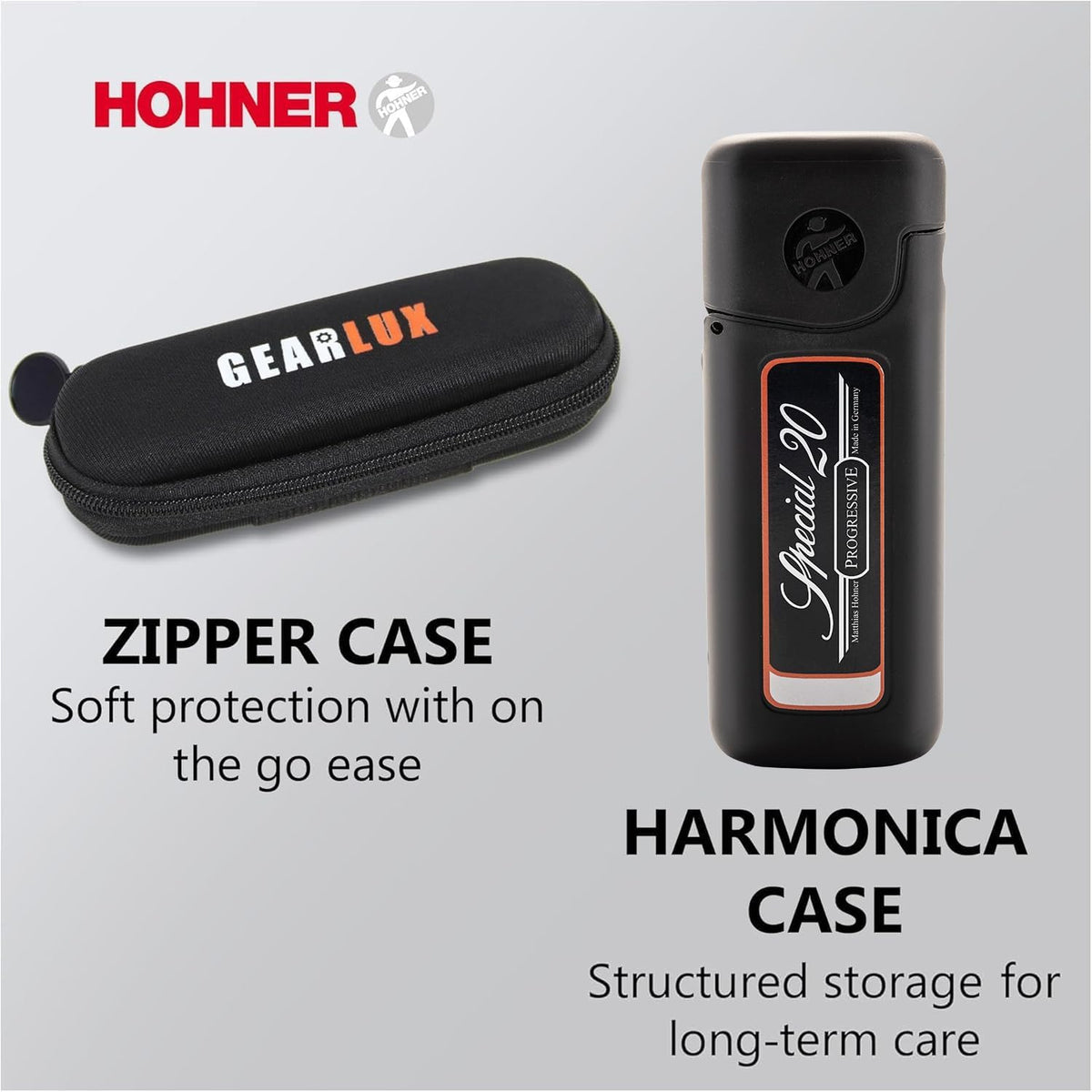 Special 20 Harmonica - Key of C Bundle with Zip Case, Instructional Manual, and Austin Bazaar Polishing Cloth