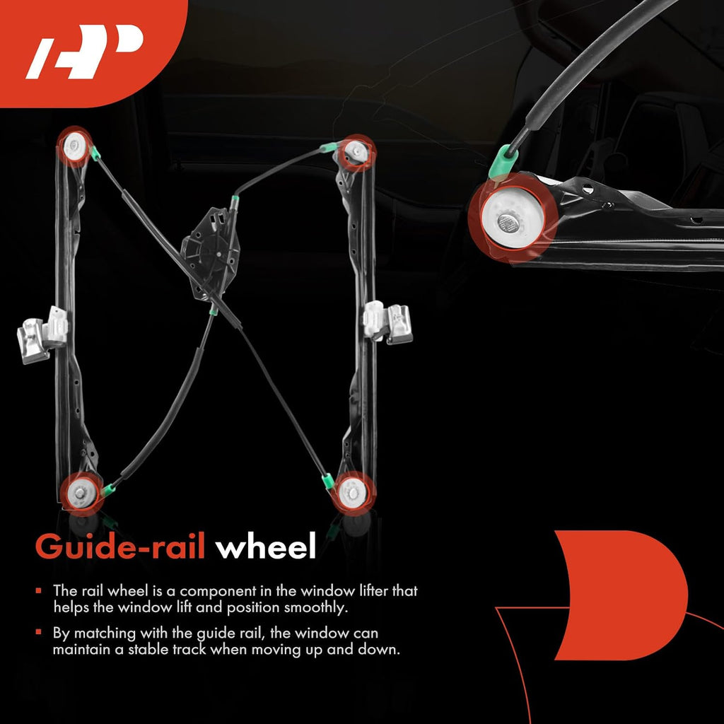 A-Premium Manual Window Regulator Front Driver Side Compatible with Ford