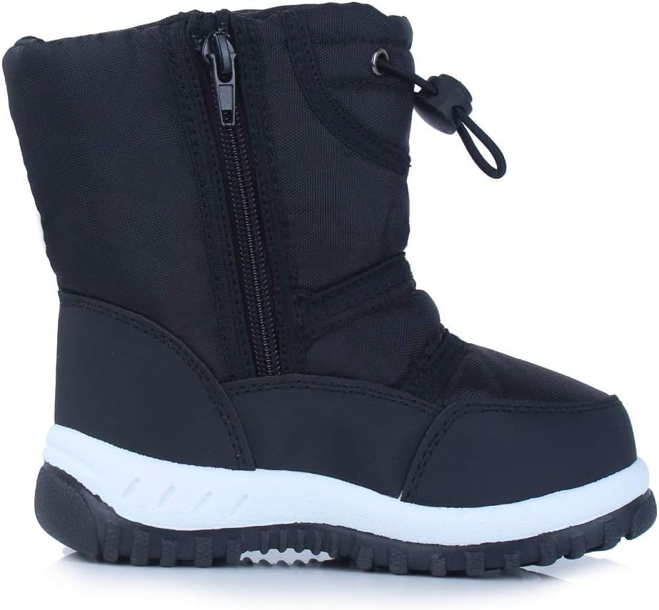Kids Outdoor Winter Snow Boots, Warm Fur Lined | Waterproof Oxford Upper,Moisture-resistant Exterior,Non-Slip TPR