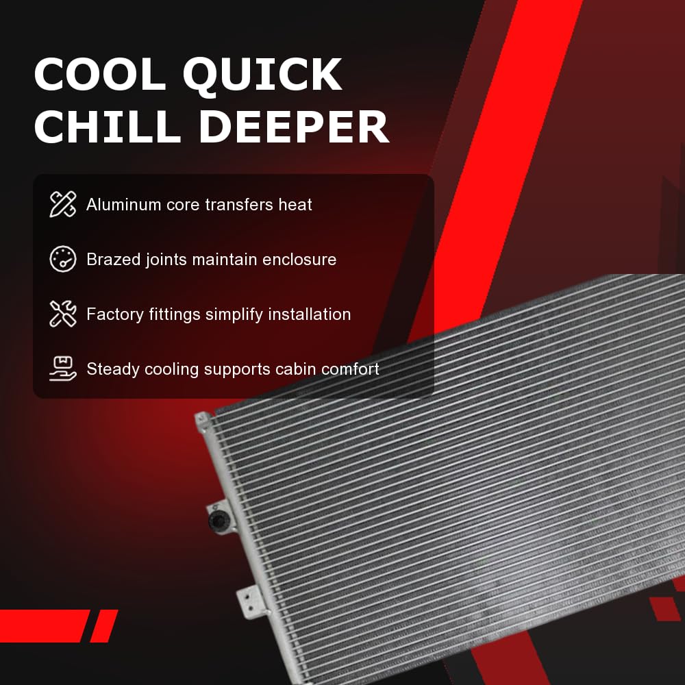 DLSKUCN A/C Condenser for Jeep Cherokee 1987-1996