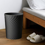 Bathroom Trash Can 1.8 Gallon Small Waste Basket Garbage Can for Bedroom Office Kitchen, 2 Pcak Black