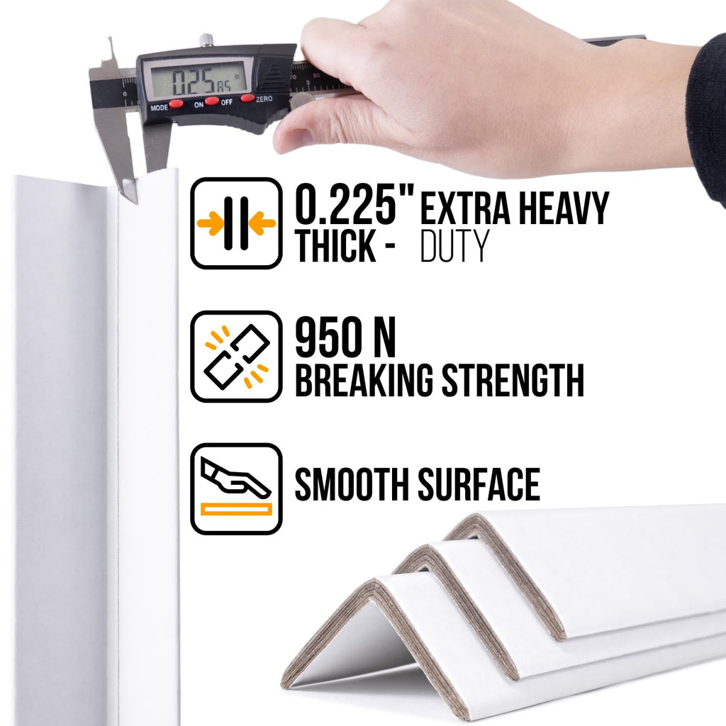 36" x 2" x 2" Reinforced Cardboard Edge Protectors, Pack of 24