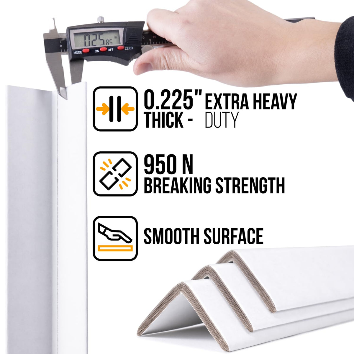 36" x 2" x 2" Reinforced Cardboard Edge Protectors, Pack of 24
