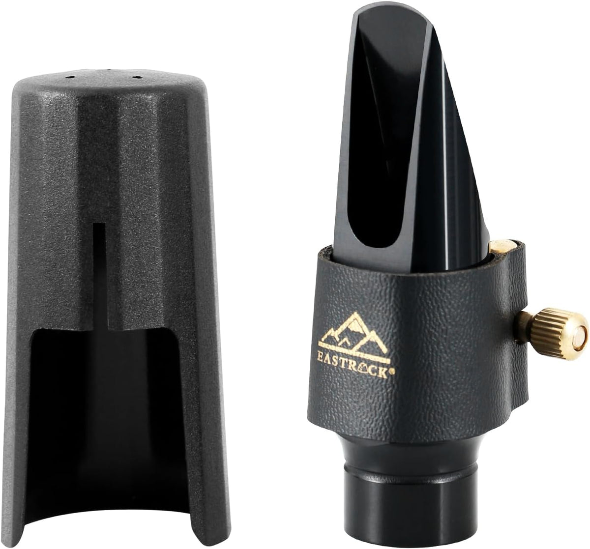 Alto Saxophone Mouthpiece Kit includes Leather Ligature, Plastic Cap, Professional Alto Sax Mouthpiece, Musical