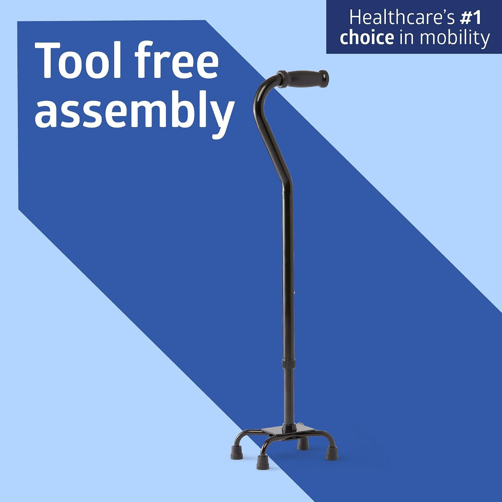 Aluminum Quad Cane with Small Base, 300 lb Capacity