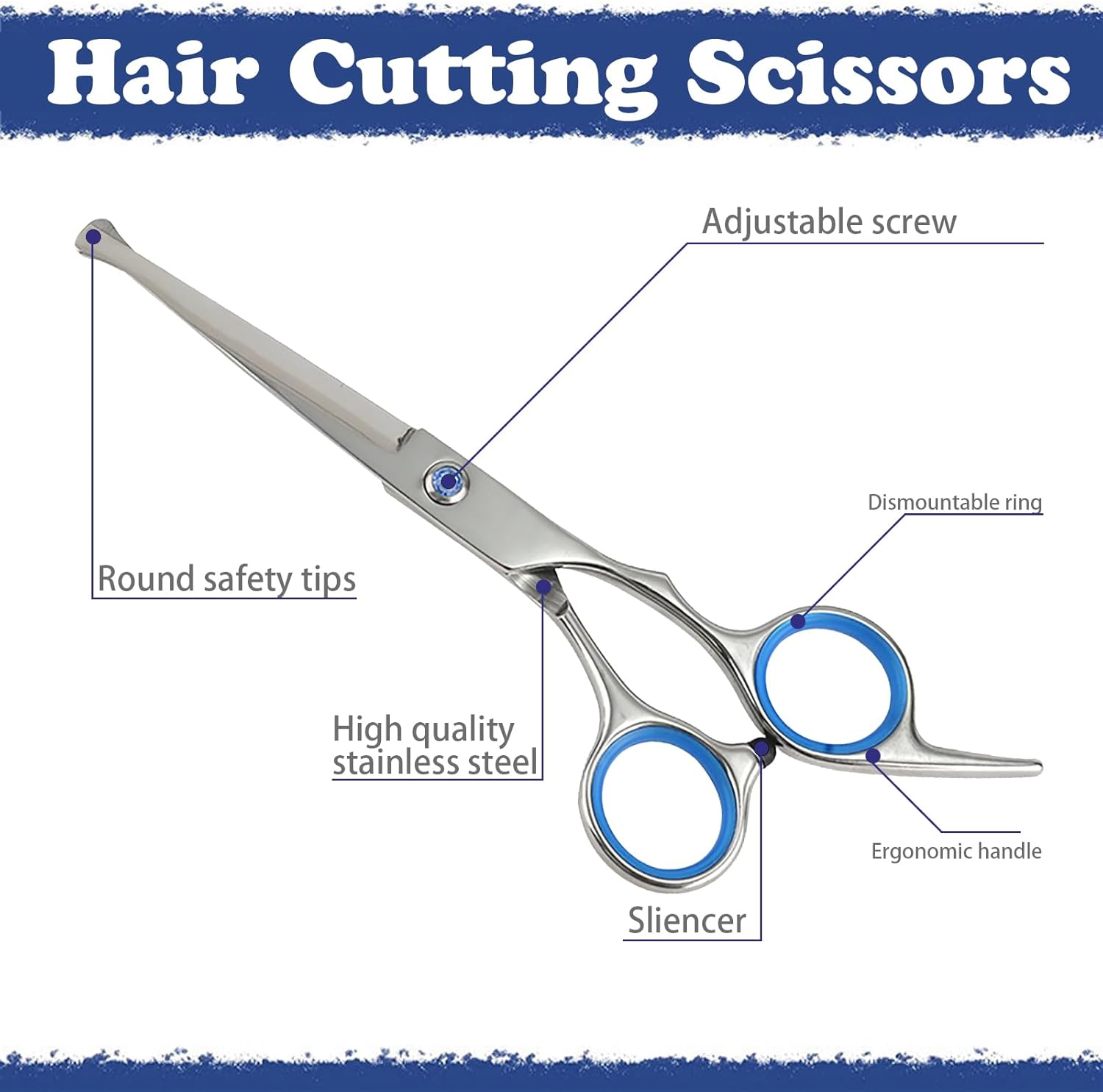 Hair Cutting Scissors Kit,27PCS Professional Stainless-Steel Sharp Barber Professional Hairdressing Shears Set with