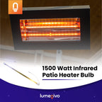 lumenivo 1500W Infrared Patio Heater Bulb Replacement for Electric - 1 Pack
