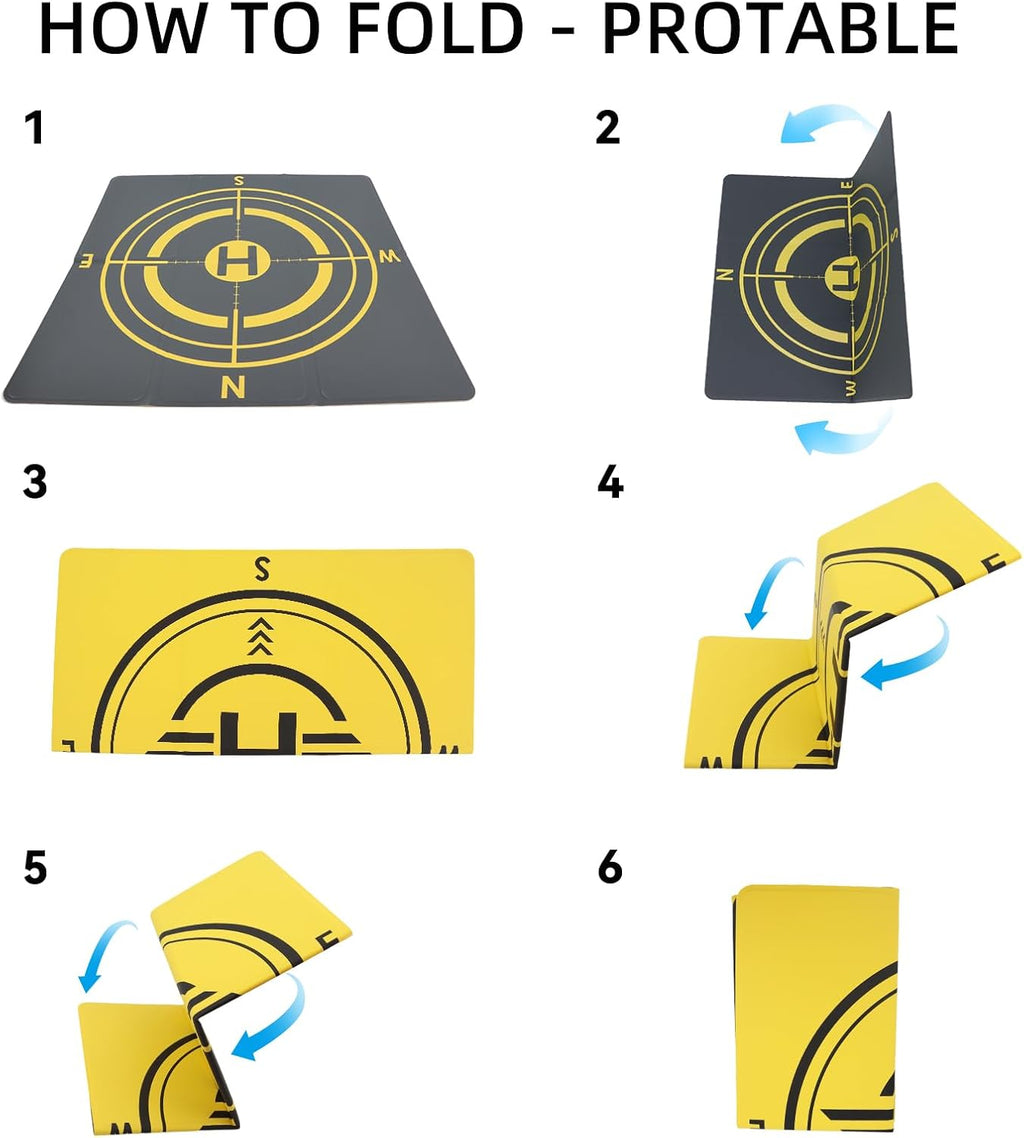 Drone Landing Pad, Universal Waterproof Portable Fast-Foldable Helipad for DJI Mini 5 Pro/4/3/2 SE/4K/DJI