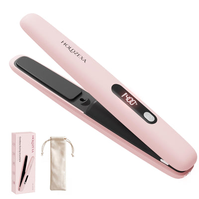 Cordless Hair Straightener, 2-in-1 Ionic Flat Iron & Curler