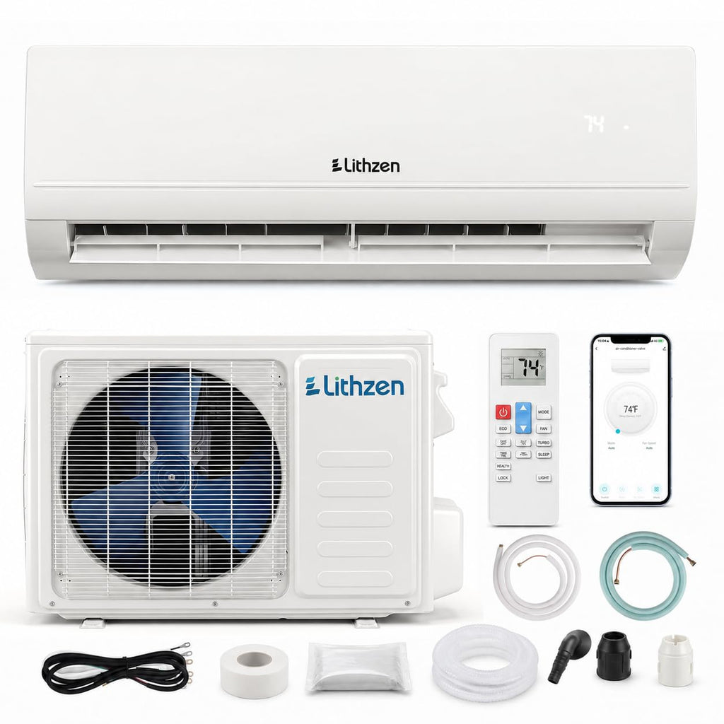 24000 BTU Mini Split AC/Heating System, 17 SEER2 208/230V