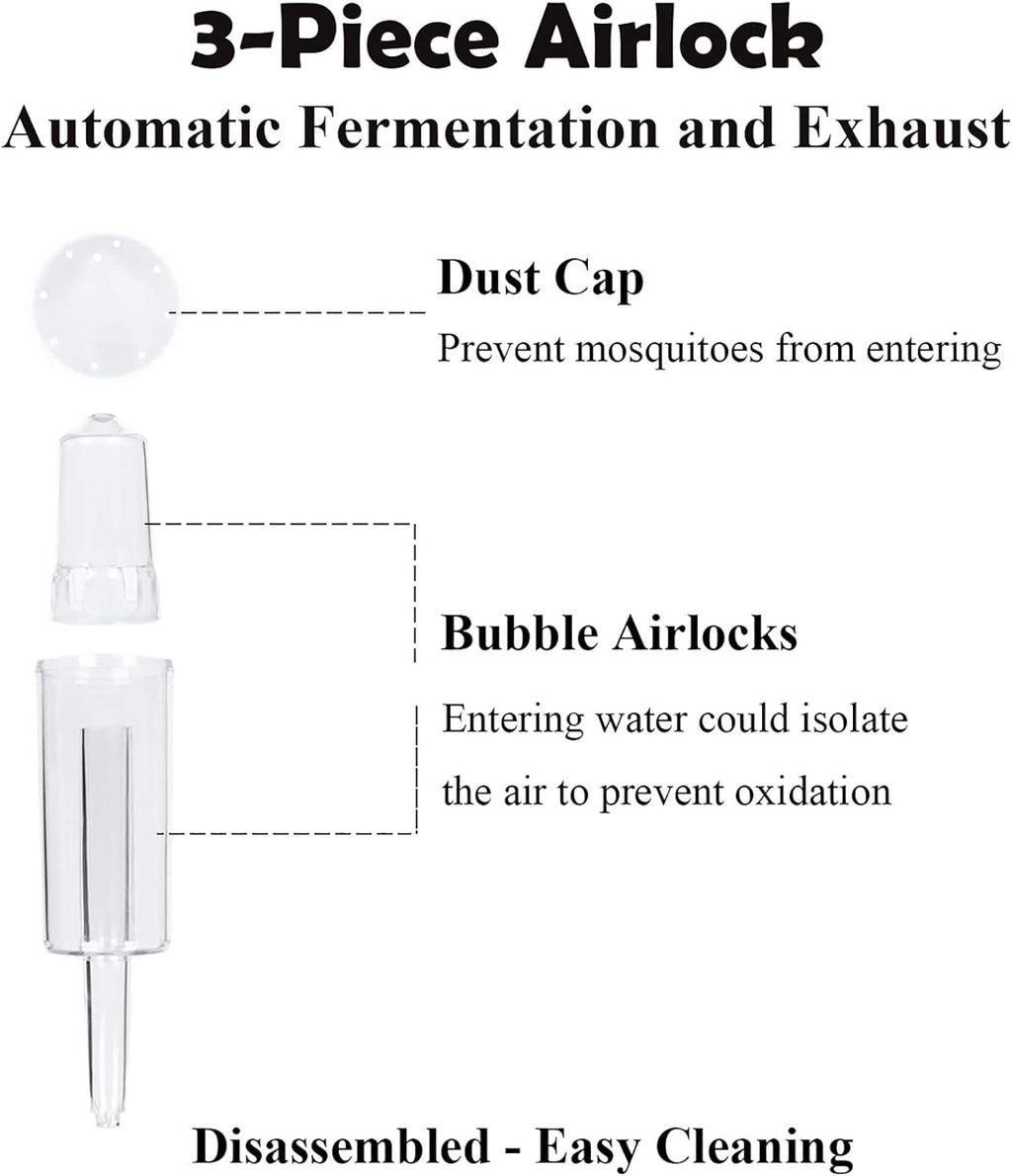 Fermentation Lids, 6 Set Fermentation Kit for Wide Mouth Jars, 6 Stainless Steel Fermenting Lids with 6 Silicone