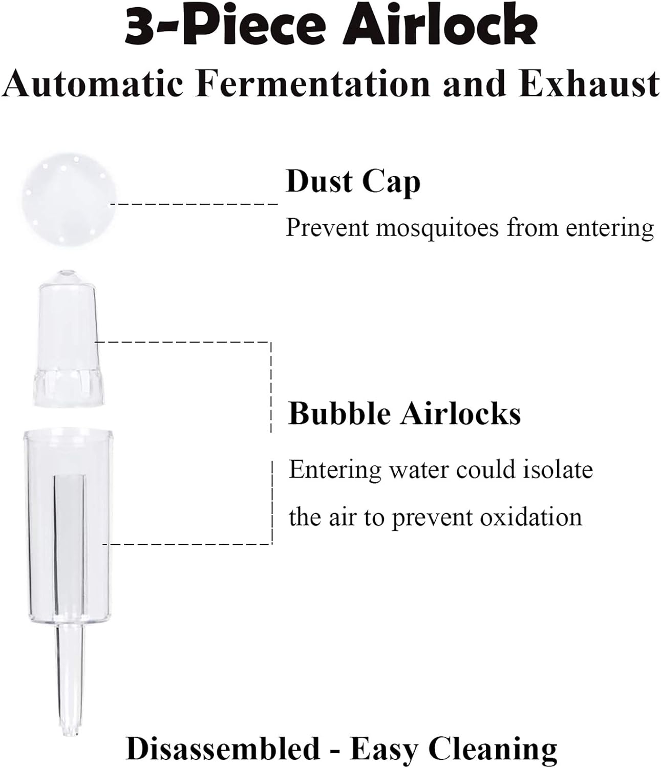 Fermentation Lids, 6 Set Fermentation Kit for Wide Mouth Jars, 6 Stainless Steel Fermenting Lids with 6 Silicone