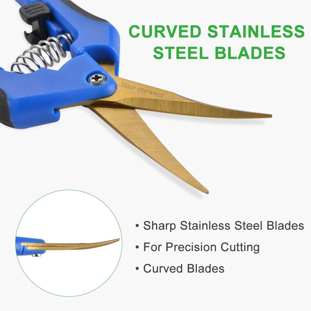 3 Packs Pruning Shears with Curved Precision Blades, 6 Packs Pruning Shears with Straight Blades Gardening Hand
